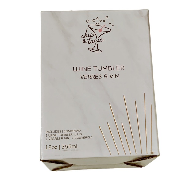 NWT Chic and Tonic CORAL SEA COLLECTION WINE TUMBLER - blue ombré - Picture 5 of 5